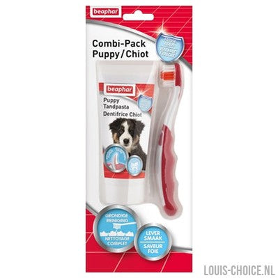Beaphar Tandpasta En Borstel Combi-Pack Puppy-BEAPHAR-Louis Choice