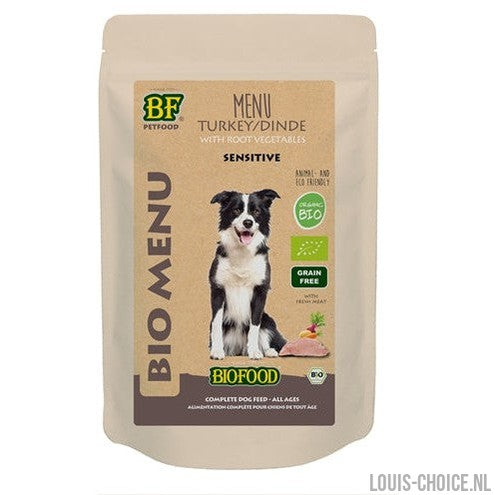 Bf Petfood Organic Hond Kalkoen Menu Pouch-BF PETFOOD-Louis Choice