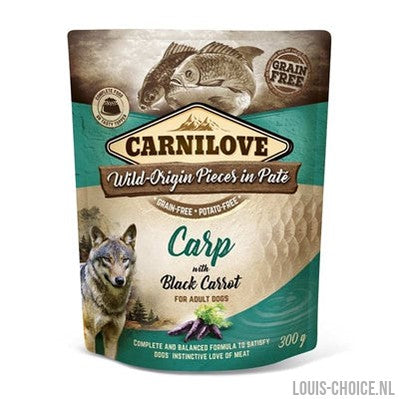 Carnilove Dog Pouch Karper / Zwarte Wortel-CARNILOVE-Louis Choice