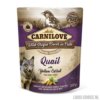 Carnilove Dog Pouch Kwartel / Gele Wortel-CARNILOVE-Louis Choice