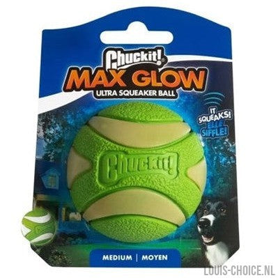 Chuckit Max Glow Ultra Squeekerbal Groen-CHUCKIT-Louis Choice