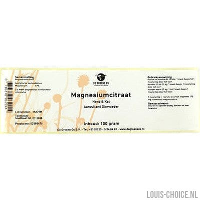 De Groene Os Magnesiumcitraat Hond / Kat-DE GROENE OS-Louis Choice
