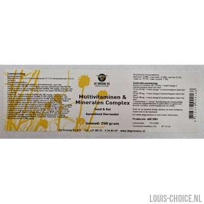 De Groene Os Multivitaminen / Mineralen Complex Hond / Kat-DE GROENE OS-Louis Choice