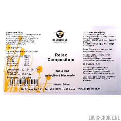 De Groene Os Relax Compositum Hond / Kat-DE GROENE OS-Louis Choice