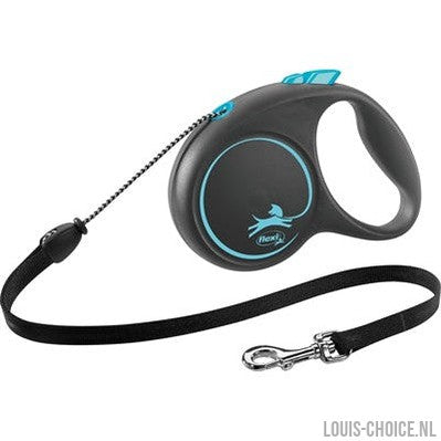 Flexi Rollijn Black Design Cord Blauw-FLEXI-Louis Choice