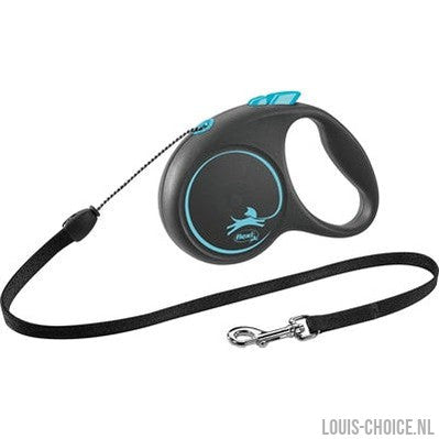 Flexi Rollijn Black Design Cord Blauw-FLEXI-Louis Choice