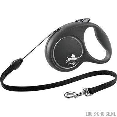 Flexi Rollijn Black Design Cord Zwart-FLEXI-Louis Choice