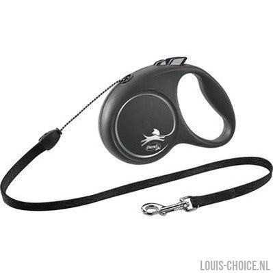 Flexi Rollijn Black Design Cord Zwart-FLEXI-Louis Choice