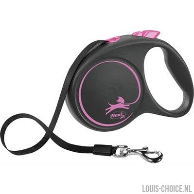 Flexi Rollijn Black Design Tape Roze-FLEXI-Louis Choice