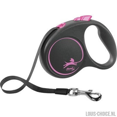 Flexi Rollijn Black Design Tape Roze-FLEXI-Louis Choice