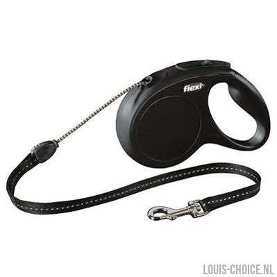 Flexi Rollijn Classic Cord Zwart-FLEXI-Louis Choice