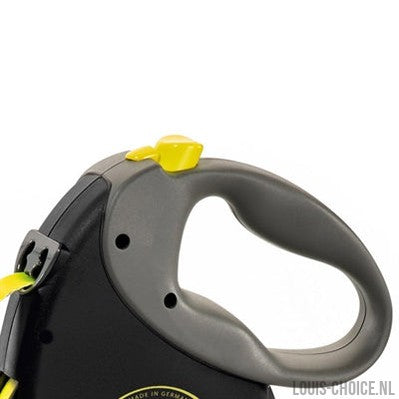 Flexi Rollijn Giant Tape Neon Zwart / Geel-FLEXI-Louis Choice