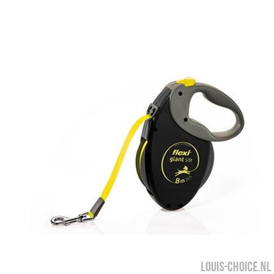 Flexi Rollijn Giant Tape Neon Zwart / Geel-FLEXI-Louis Choice