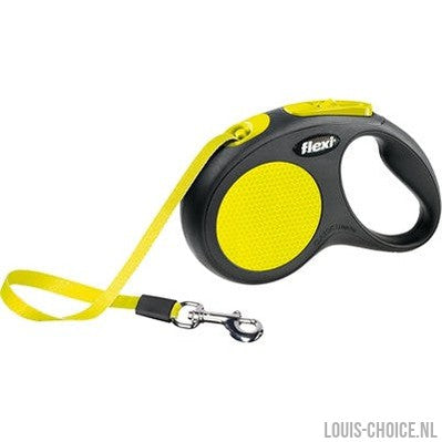Flexi Rollijn New Classic Neon Tape Zwart / Geel-FLEXI-Louis Choice