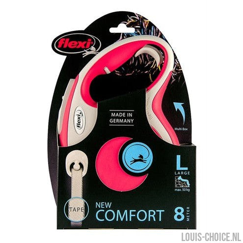 Flexi Rollijn New Comfort Tape Rood-FLEXI-Louis Choice