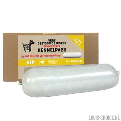 Freds Gestoomd Vers Vlees Worst Kennelpack Kip Tarwe En Glutenvrij-FREDS-Louis Choice