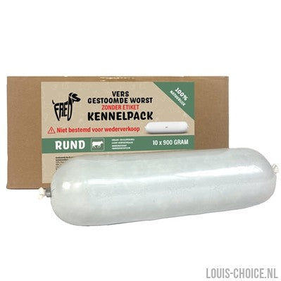 Freds Gestoomd Vers Vlees Worst Kennelpack Rund Tarwe En Glutenvrij-FREDS-Louis Choice