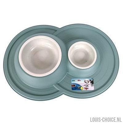 Happy Pet Mad About Pets Voerbak / Drinkbak Volcano Dubbel Salie Groen-HAPPY PET-Louis Choice