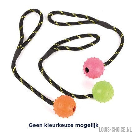 Happy Pet Tough Toys Bal Studded Aan Touw Rubber-HAPPY PET-Louis Choice