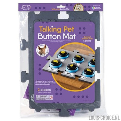 Hunger For Words Talking Pet Button Mat-HUNGER FOR WORDS-Louis Choice