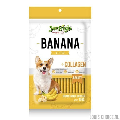 Jerhigh Banana Stix Met Kip En Collageen-JERHIGH-Louis Choice
