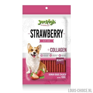 Jerhigh Strawberry Sticks Met Kip En Collageen-JERHIGH-Louis Choice
