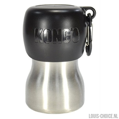 Kong H2O Drinkfles Rvs Zwart-KONG-Louis Choice