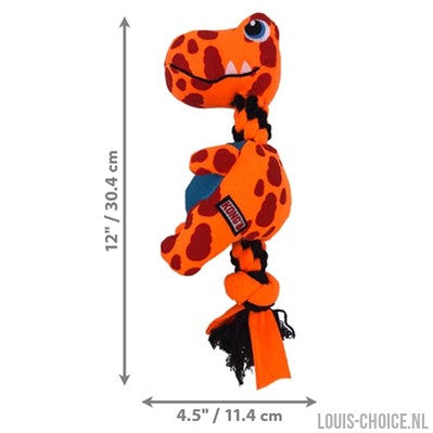 Kong Signature Dynos Fleece Met Piep Assorti-KONG-Louis Choice