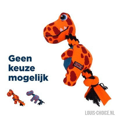Kong Signature Dynos Fleece Met Piep Assorti-KONG-Louis Choice