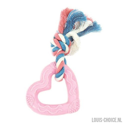 Little Rascals Bijt Hart Roze / Blauw / Wit-LITTLE RASCALS-Louis Choice