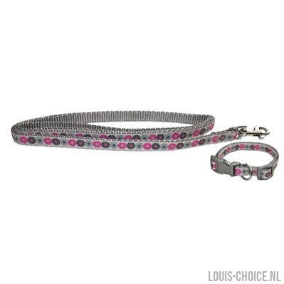 Little Rascals Puppy Halsband Met Lijn Roze-LITTLE RASCALS-Louis Choice