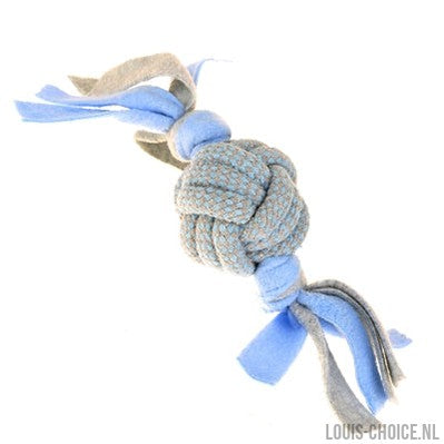 Little Rascals Touwbal Tugger Met Fleece Blauw-LITTLE RASCALS-Louis Choice