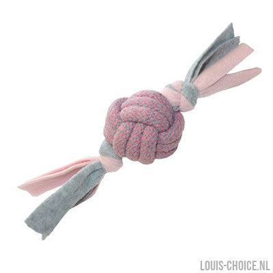 Little Rascals Touwbal Tugger Met Fleece Roze-LITTLE RASCALS-Louis Choice