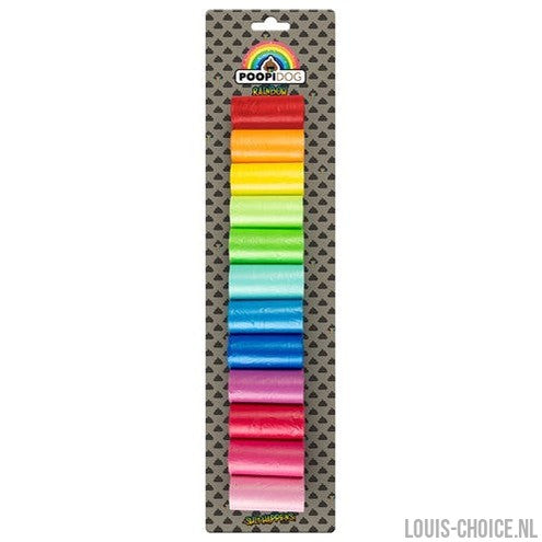 Merkloos Poopi-Dog Poepzakjes Regenboog Kleuren-MERKLOOS-Louis Choice