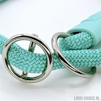 Morso Half Slip Halsband Hond Regular Rope Gerecycled Aquamarine Blauw-MORSO-Louis Choice