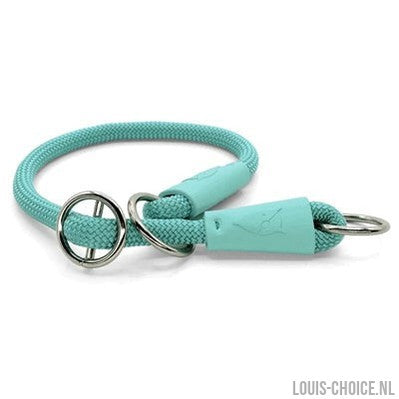 Morso Half Slip Halsband Hond Regular Rope Gerecycled Aquamarine Blauw-MORSO-Louis Choice
