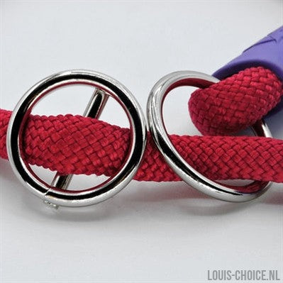 Morso Half Slip Halsband Hond Regular Rope Gerecycled Red Velvet Rood-MORSO-Louis Choice