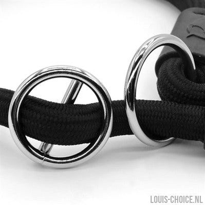 Morso Half Slip Halsband Hond Soft Rope Gerecycled Black Zwart-MORSO-Louis Choice