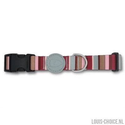 Morso Halsband Hond Gerecycled Skyline Rood / Roze-MORSO-Louis Choice