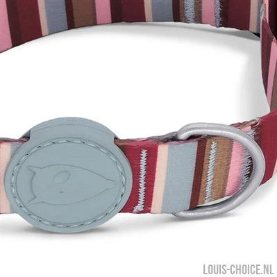Morso Halsband Hond Gerecycled Skyline Rood / Roze-MORSO-Louis Choice
