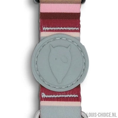 Morso Halsband Hond Gerecycled Skyline Rood / Roze-MORSO-Louis Choice