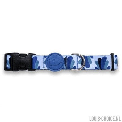 Morso Halsband Hond Gerecycled Splash Blauw-MORSO-Louis Choice
