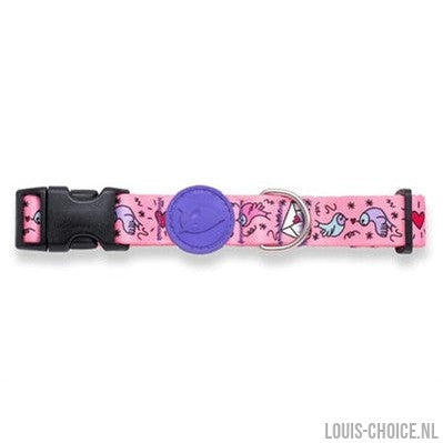 Morso Halsband Hond Gerecycled Sweet Tweet Roze-MORSO-Louis Choice