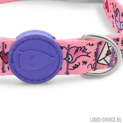 Morso Halsband Hond Gerecycled Sweet Tweet Roze-MORSO-Louis Choice