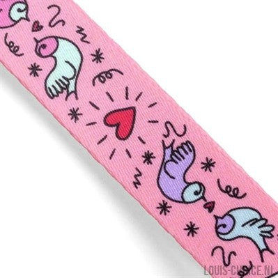 Morso Halsband Hond Gerecycled Sweet Tweet Roze-MORSO-Louis Choice