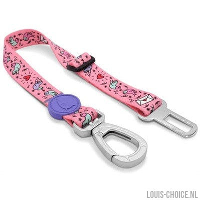 Morso Honden Autogordel Gerecycled Sweet Tweet Roze-MORSO-Louis Choice