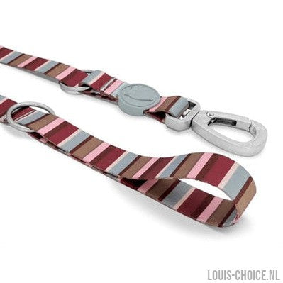 Morso Hondenriem Verstelbaar Gerecycled Skyline Rood / Roze-MORSO-Louis Choice