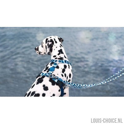 Morso Hondenriem Verstelbaar Gerecycled Splash Blauw-MORSO-Louis Choice