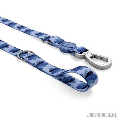 Morso Hondenriem Verstelbaar Gerecycled Splash Blauw-MORSO-Louis Choice