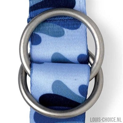 Morso Hondenriem Verstelbaar Gerecycled Splash Blauw-MORSO-Louis Choice